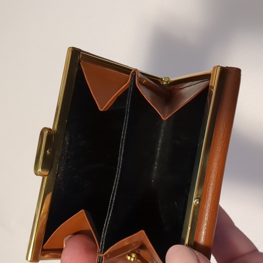 Mini Leather Tan Coin/Wallet bag